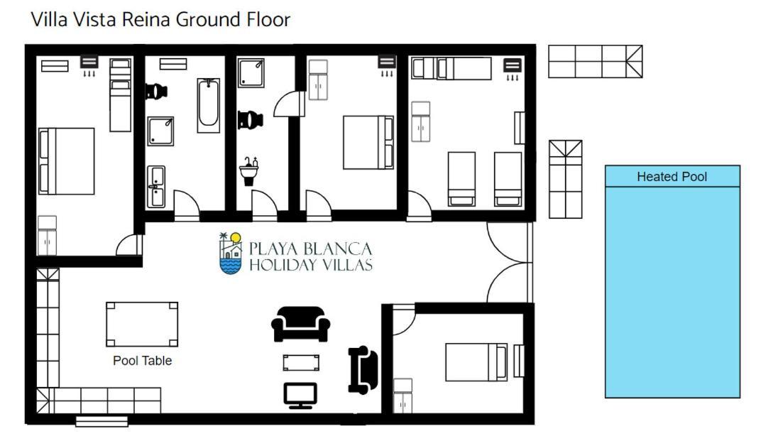 Villa Vista Reina - Luxury 6 Bedroom - Vista Lobos - Playa Blanca