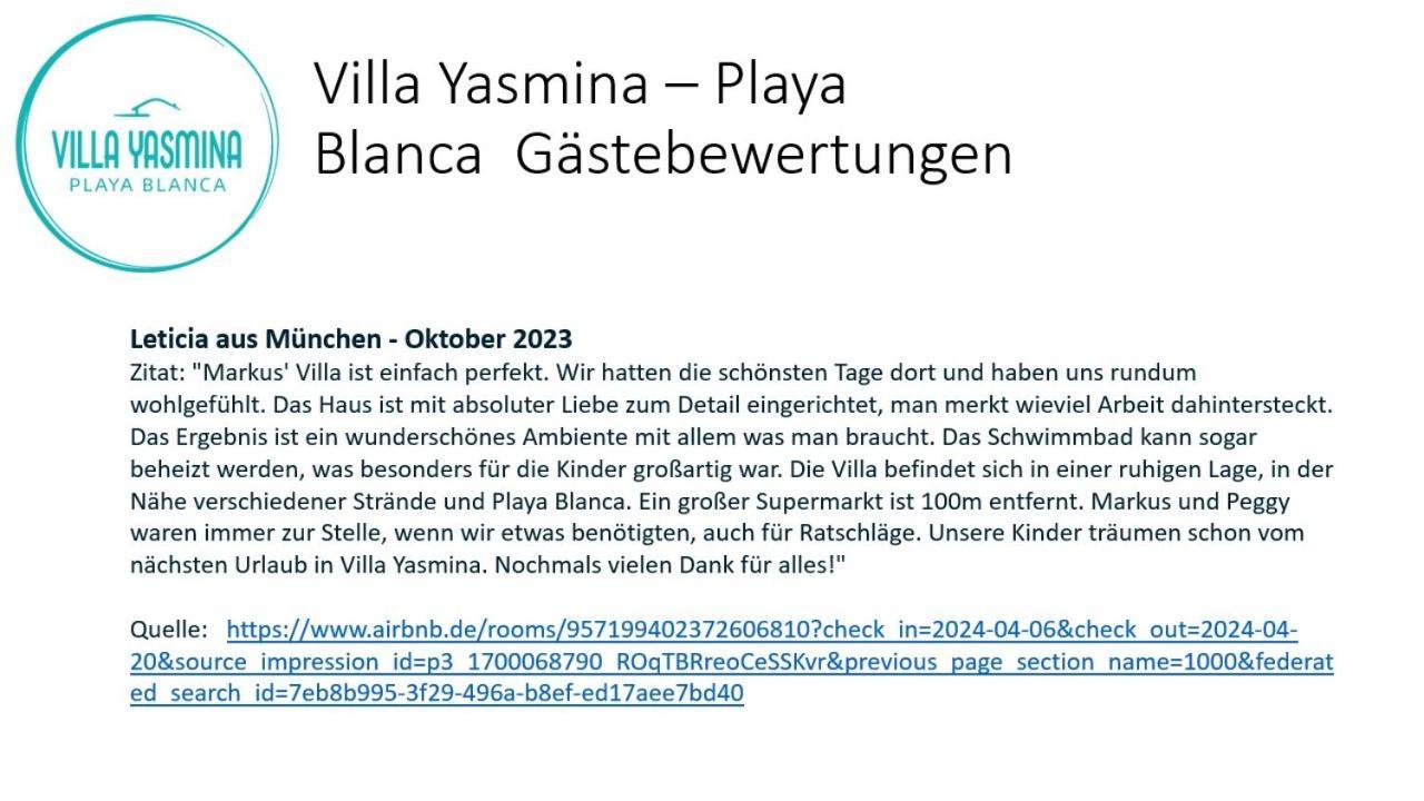 Villa Yasmina Playa Blanca