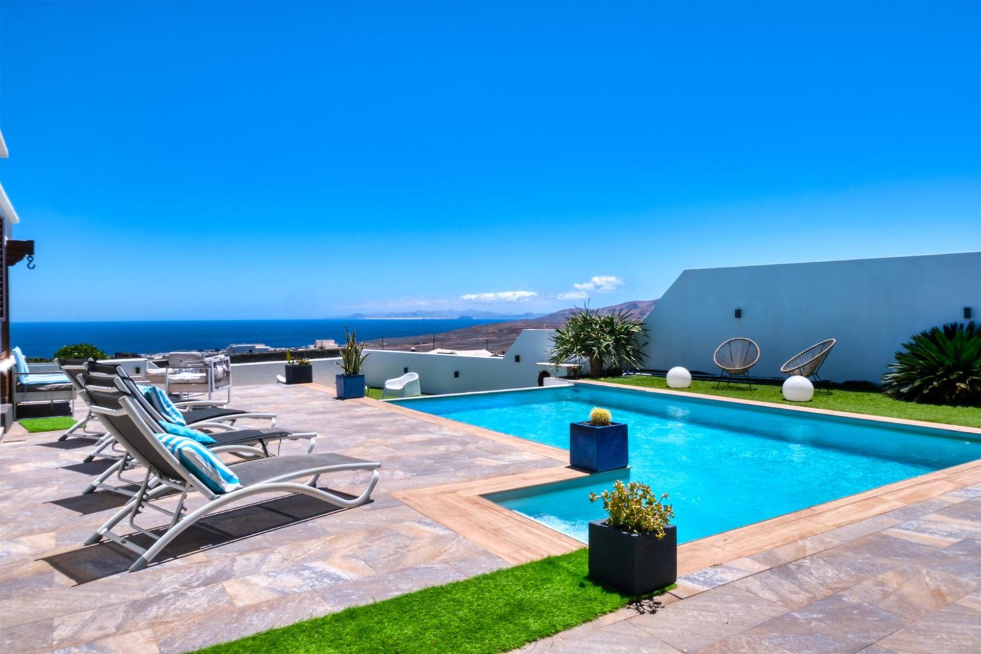 Villa Macher Piscina Y Bar Piscina Tias