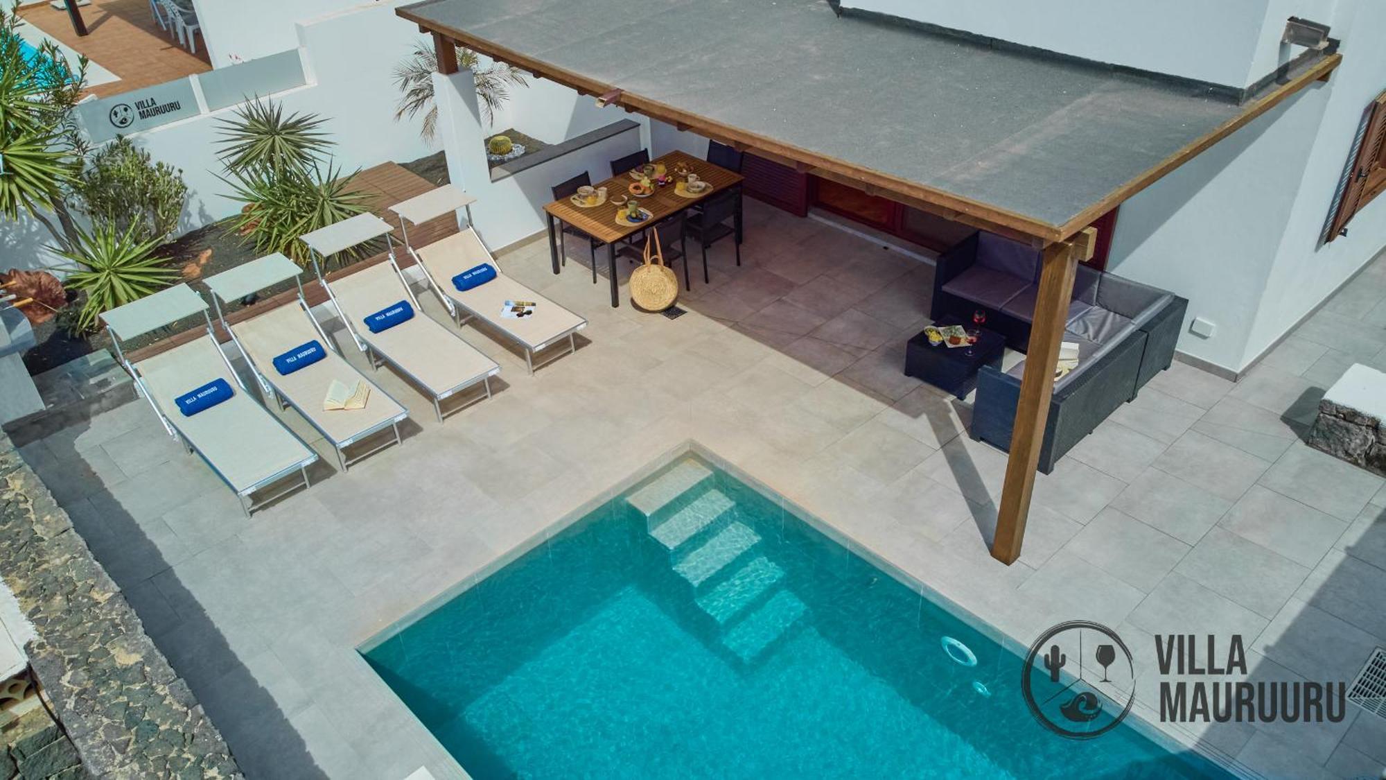 Mauruuru - 10 Minutes Walking To Marina Rubicon, Heated Pool, Bbq & Office Space With Desk And High Speed Internet