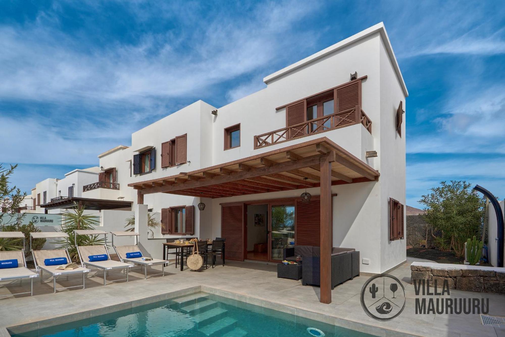 Mauruuru - 10 Minutes Walking To Marina Rubicon, Heated Pool, Bbq & Office Space With Desk And High Speed Internet Villa *