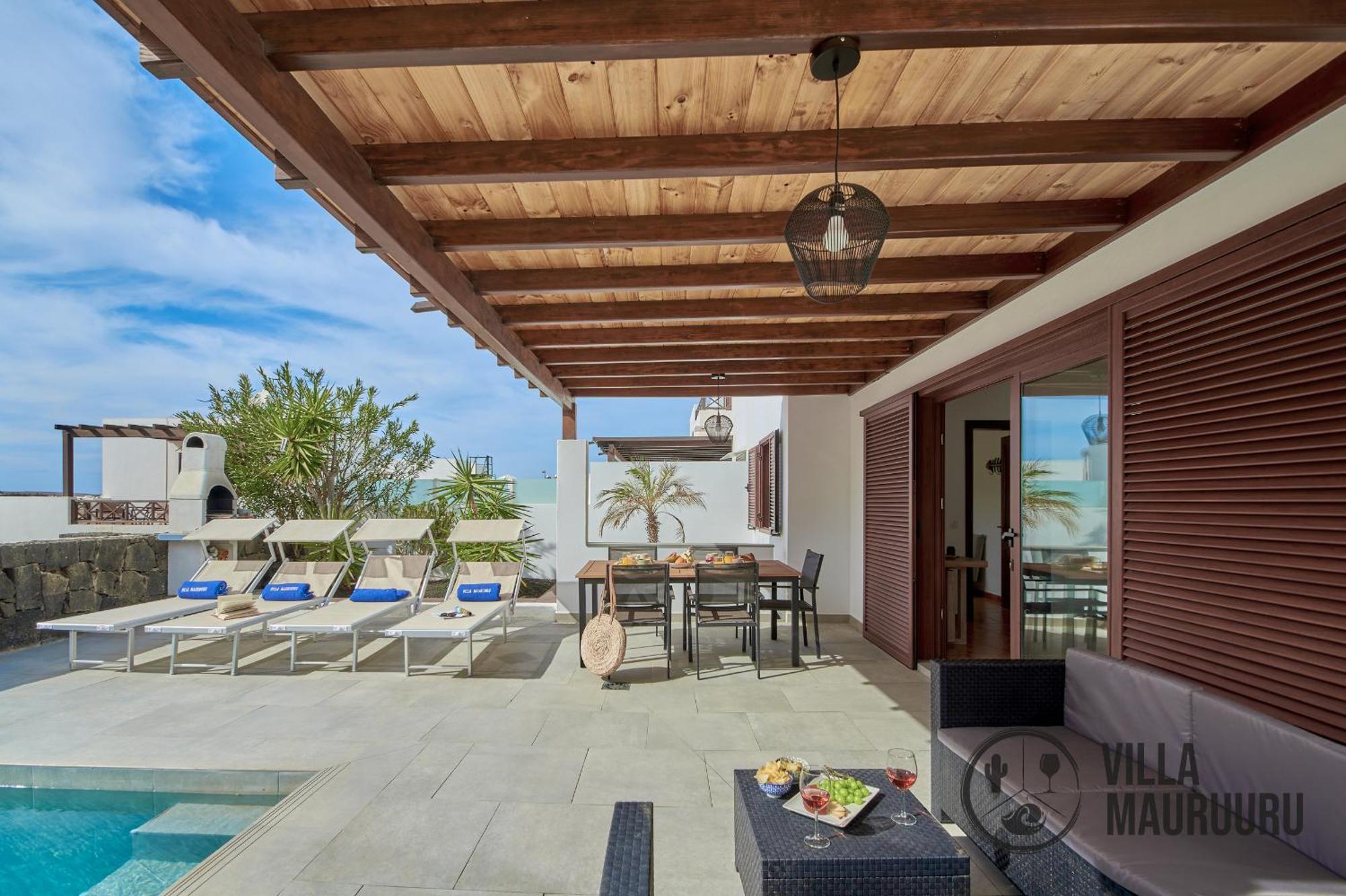 Mauruuru - 10 Minutes Walking To Marina Rubicon, Heated Pool, Bbq & Office Space With Desk And High Speed Internet Villa